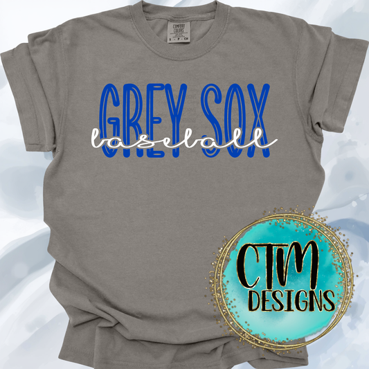 Grey Sox Baseball Cursive